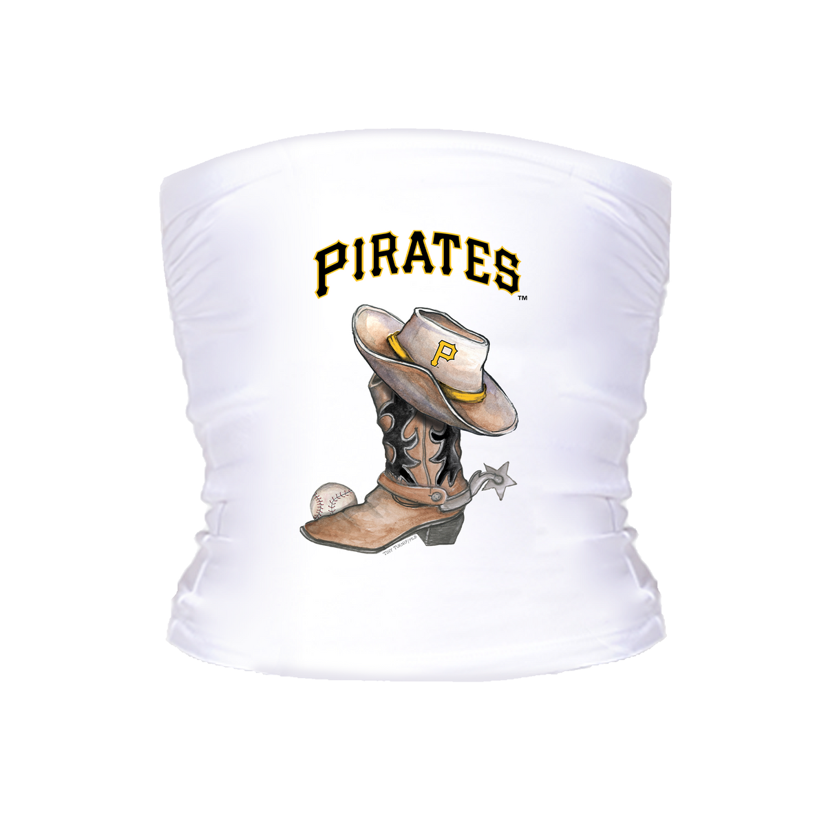 Pittsburgh Pirates Cowboy Boot Crop Tube Top
