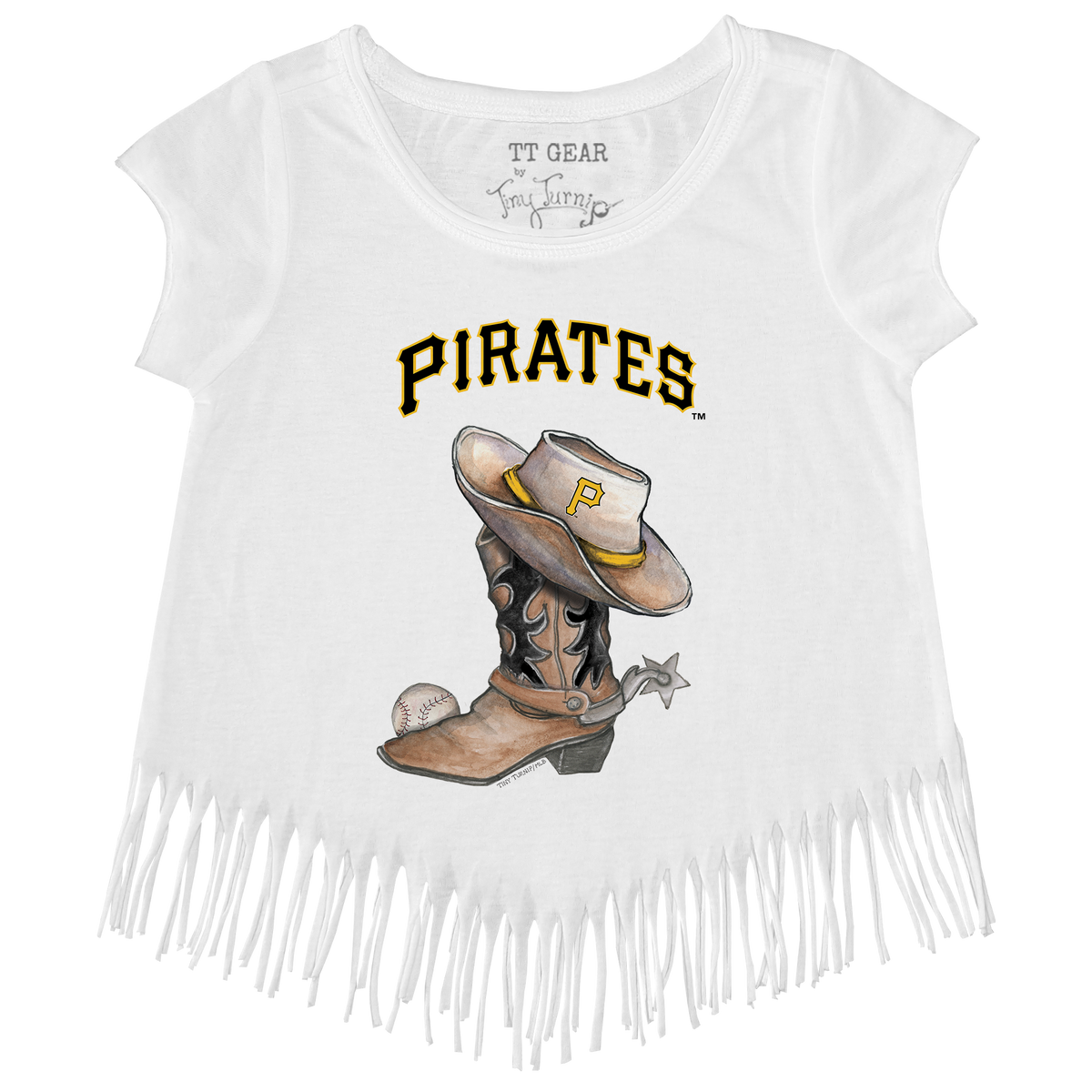 Pittsburgh Pirates Cowboy Boot Fringe Tee