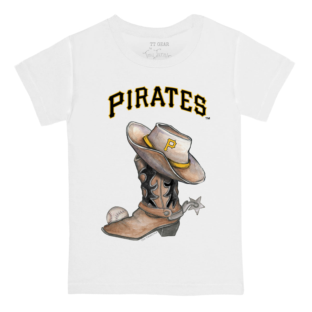 Pittsburgh Pirates Cowboy Boot Kid's Tee Shirt