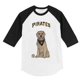 Pittsburgh Pirates Golden Retriever 3/4 Black Sleeve Raglan