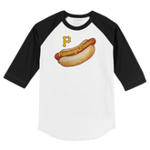 Pittsburgh Pirates Hot Dog 3/4 Black Sleeve Raglan
