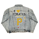 I Heart Pirates Boyfriend Denim Jacket - Tiny Turnip
