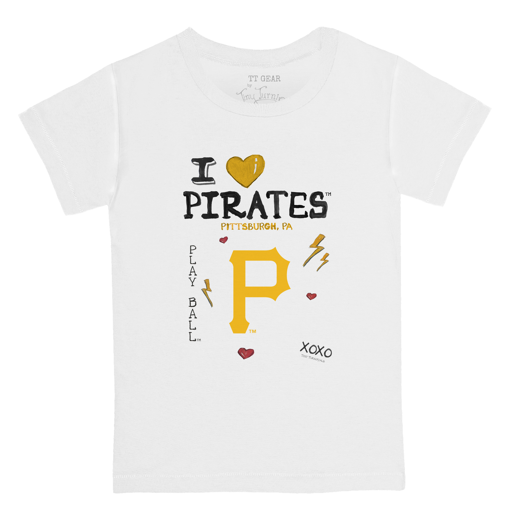 I Heart Pirates Kid's Tee Shirt - Tiny Turnip