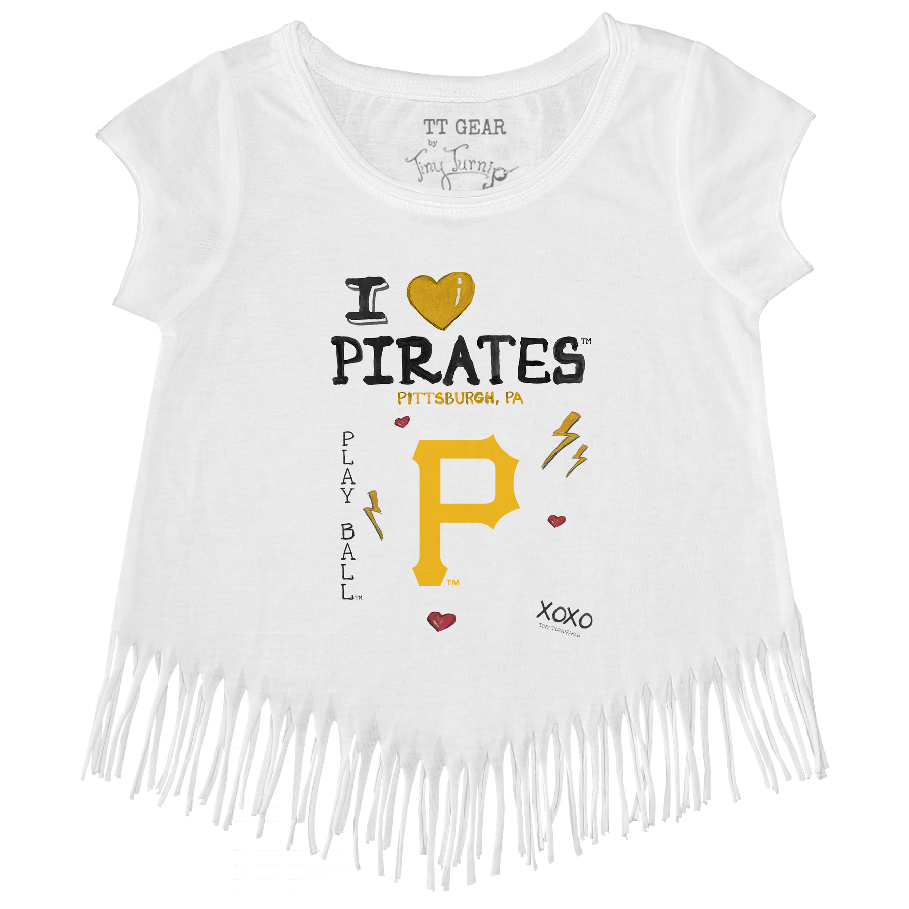 I Heart Pirates Fringe Tee - Tiny Turnip