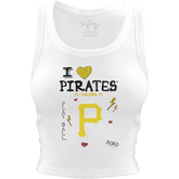 Pittsburgh Pirates I Heart Team Crop Tank - Tiny Turnip