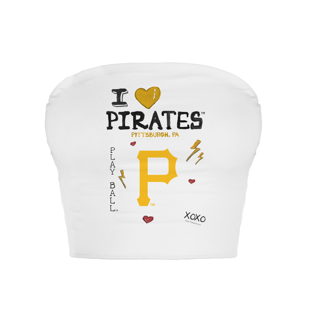 Pittsburgh Pirates I Heart Pirates Crop Tube Top
