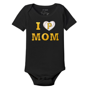 Pittsburgh Pirates I Love Mom Short Sleeve Snapper
