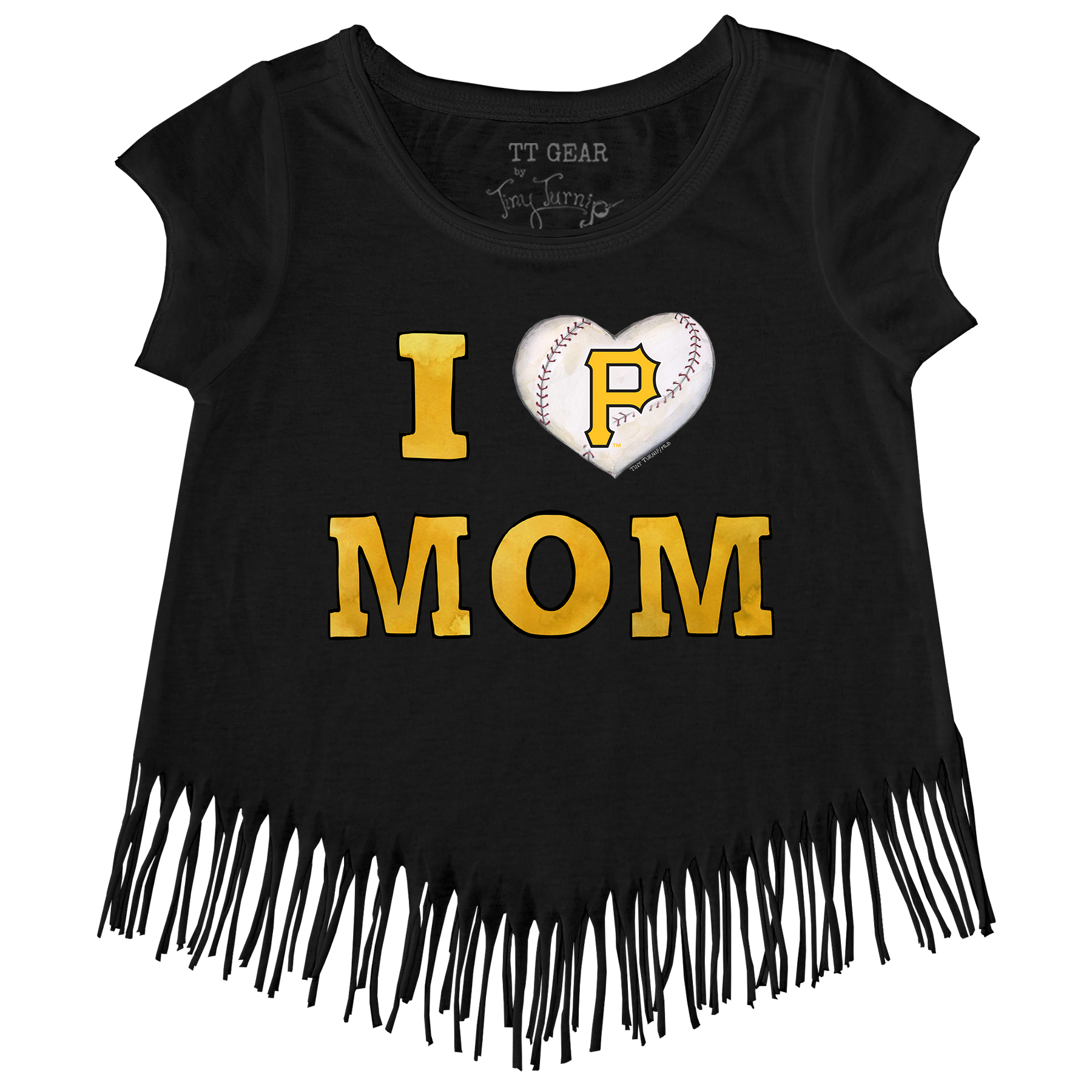 Pittsburgh Pirates I Love Mom Fringe Tee