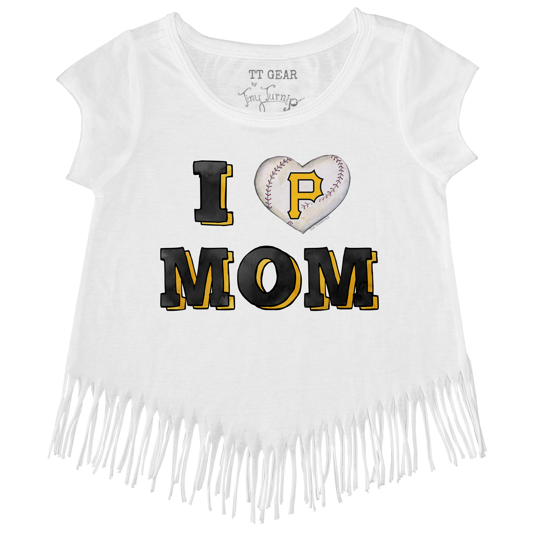 Pittsburgh Pirates I Love Mom Fringe Tee