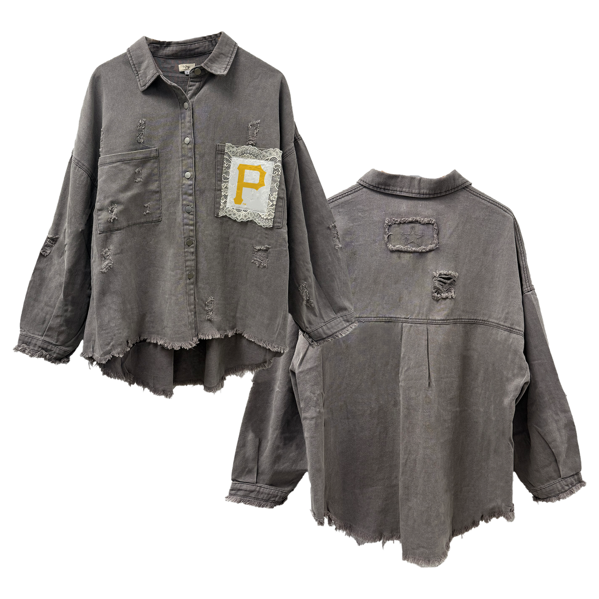 Pittsburgh Pirates Lace Olivia Jacket - Tiny Turnip