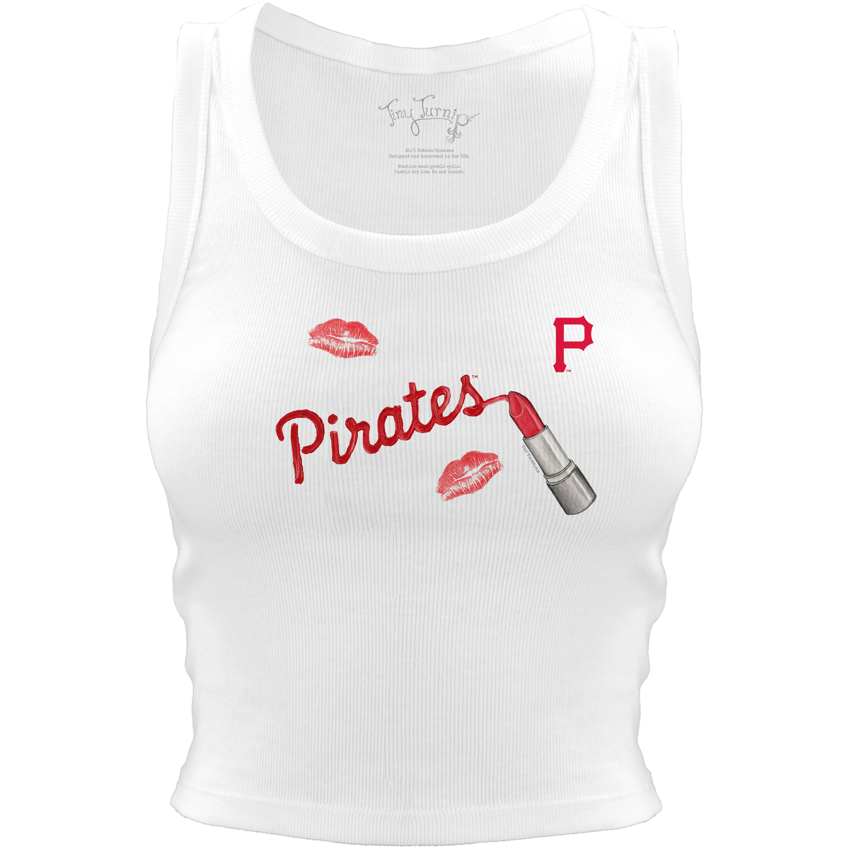 Pittsburgh Pirates Lipstick Crop Tank - Tiny Turnip