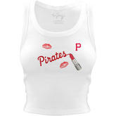 Pittsburgh Pirates Lipstick Crop Tank - Tiny Turnip