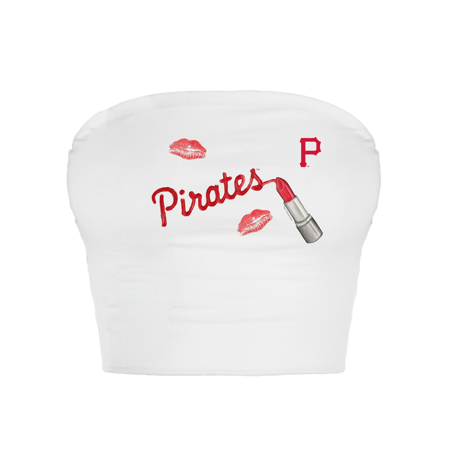 Pittsburgh Pirates Lipstick Crop Tube Top - Tiny Turnip