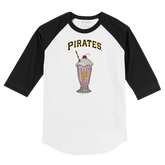 Pittsburgh Pirates Milkshake 3/4 Black Sleeve Raglan