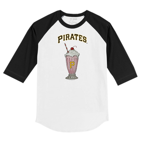 Pittsburgh Pirates Milkshake 3/4 Black Sleeve Raglan