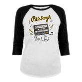 Pittsburgh Pirates Mixtape 3/4 Black Sleeve Raglan