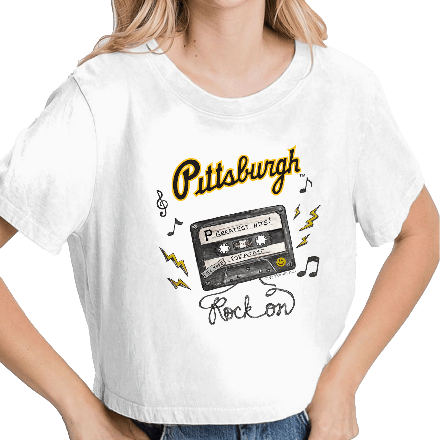 Pittsburgh Pirates Mixtape Vintage Crop Tee - Tiny Turnip
