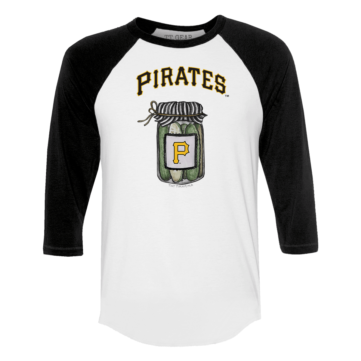 Pittsburgh Pirates Pickle Jar 3/4 Black Sleeve Raglan