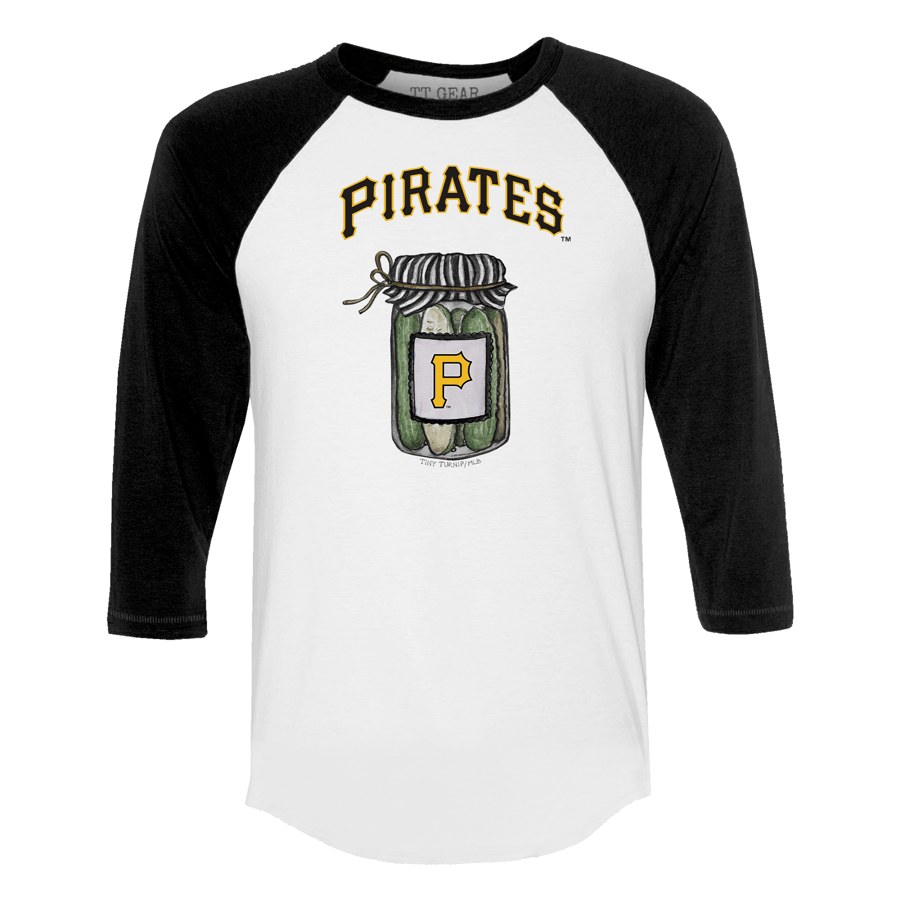 Pittsburgh Pirates Pickle Jar 3/4 Black Sleeve Raglan