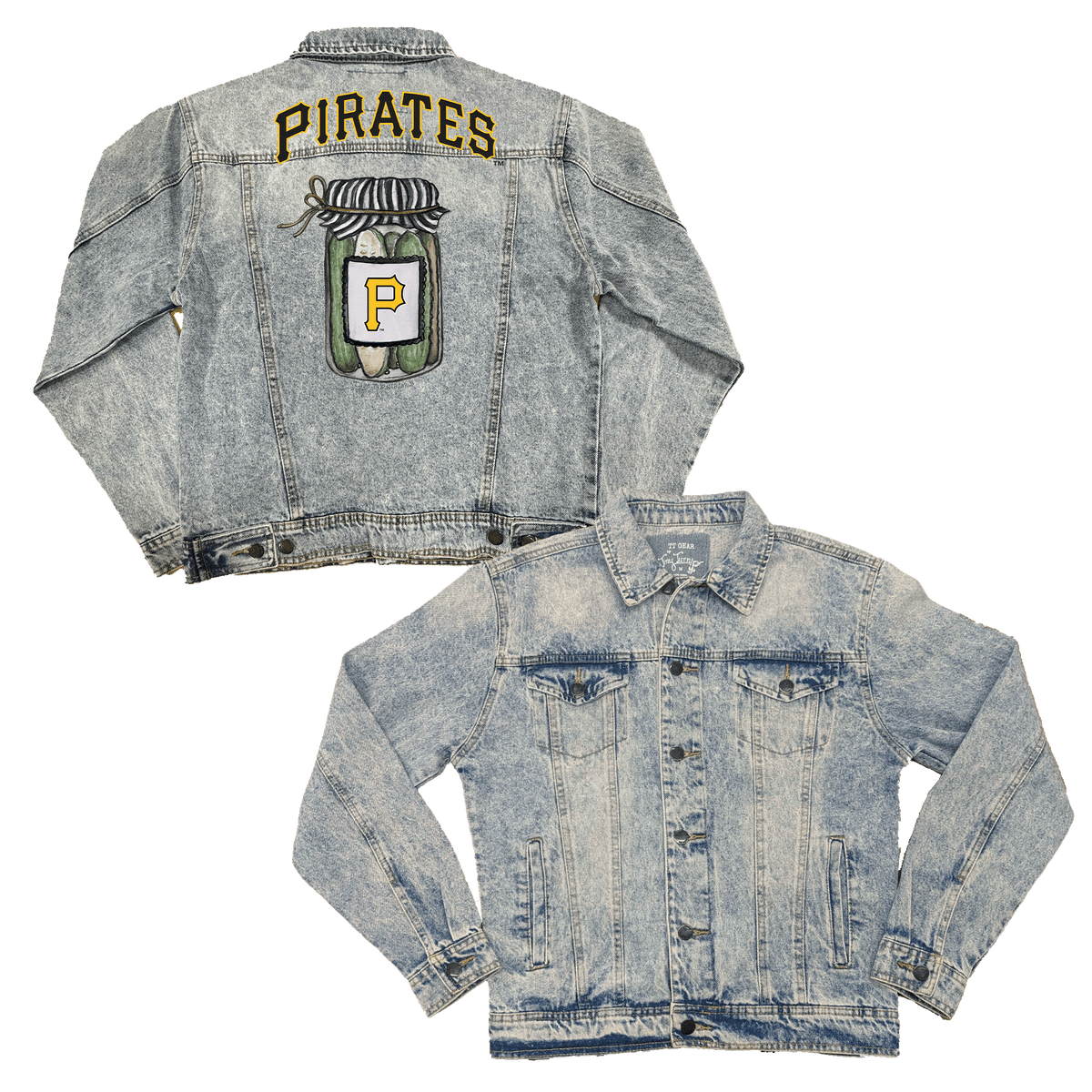 Pittsburgh Pirates Pickle Jar Boyfriend Denim Jacket