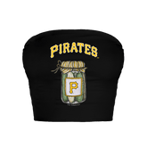 Pittsburgh Pirates Pickle Jar Crop Tube Top