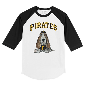 Pittsburgh Pirates Puddy 3/4 Black Sleeve Raglan - Tiny Turnip
