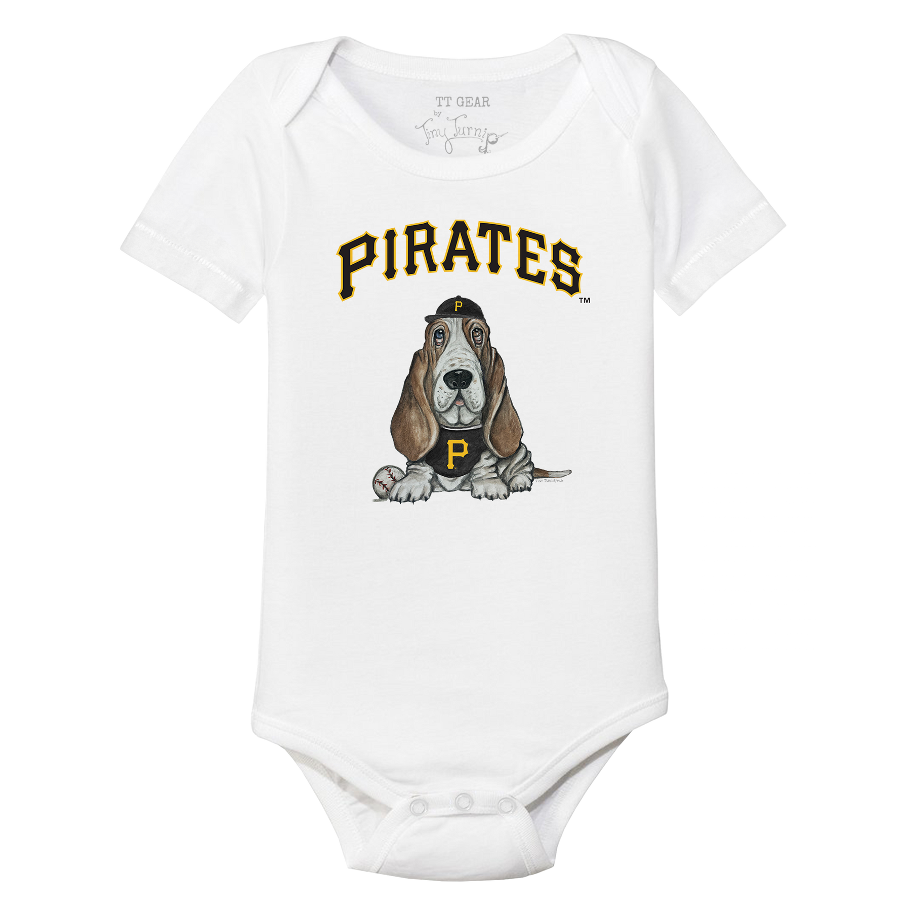 Pittsburgh Pirates Puddy Short Sleeve Snapper - Tiny Turnip