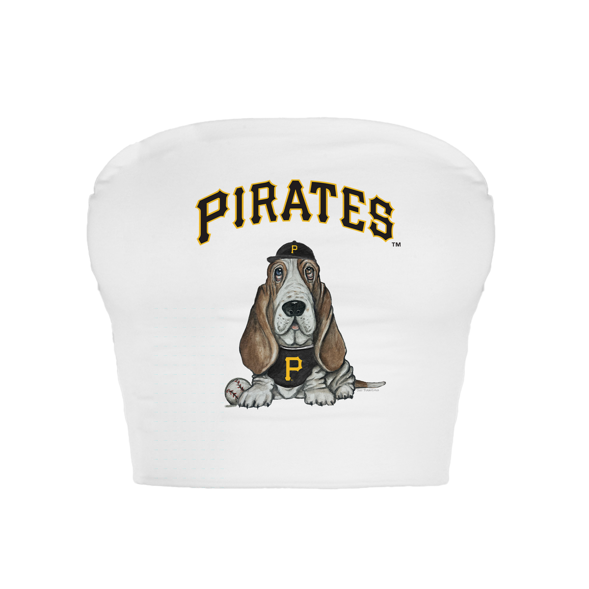 Pittsburgh Pirates Puddy Crop Tube Top - Tiny Turnip