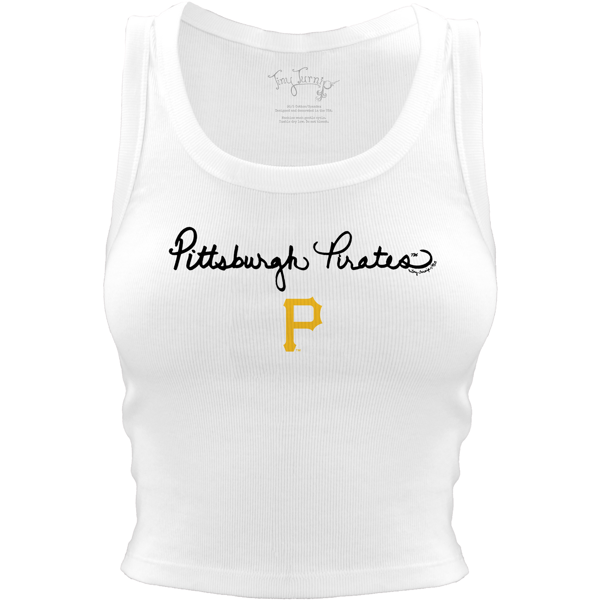 Pittsburgh Pirates Logo Script Crop Tank - Tiny Turnip