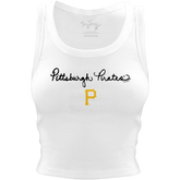 Pittsburgh Pirates Logo Script Crop Tank - Tiny Turnip