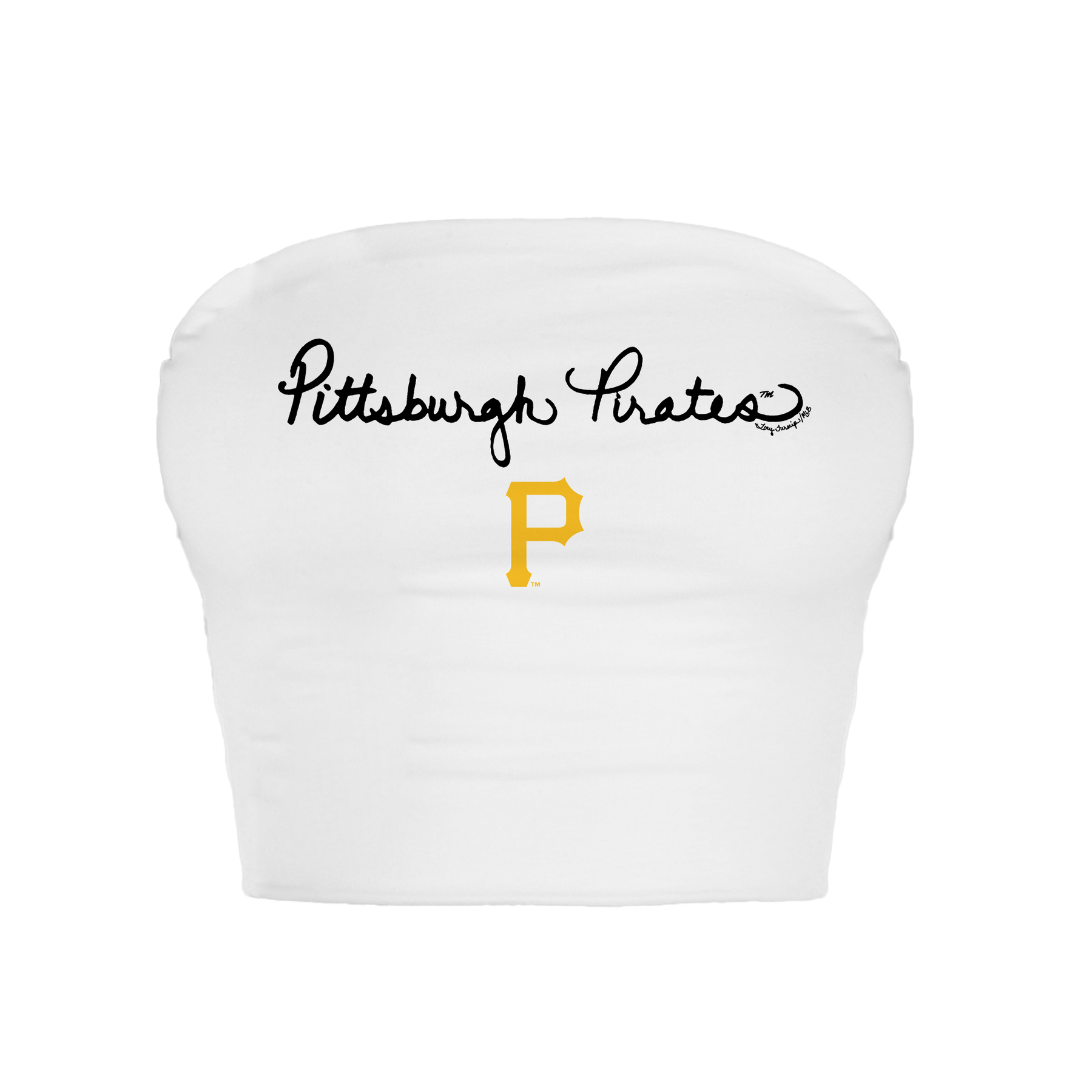 Pittsburgh Pirates Logo Script Crop Tube Top