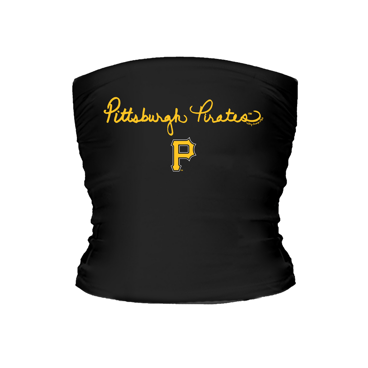 Pittsburgh Pirates Logo Script Tube Top - Tiny Turnip