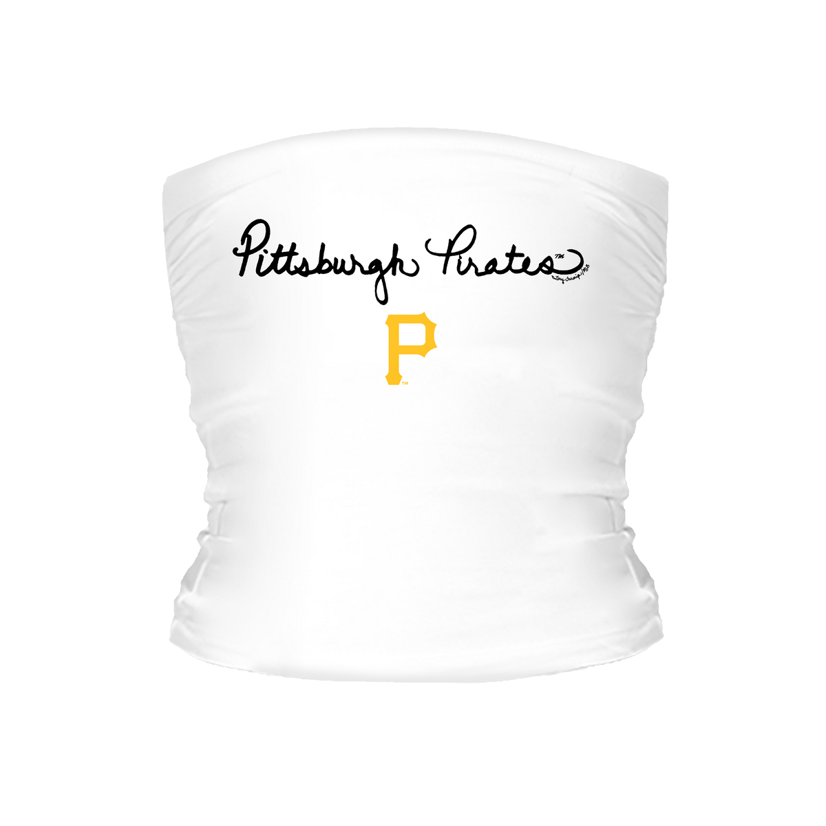Pittsburgh Pirates Logo Script Tube Top - Tiny Turnip