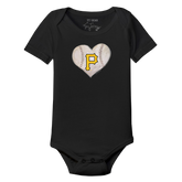 Pittsburgh Pirates Stitched Heart Short Sleeve Snapper - Tiny Turnip