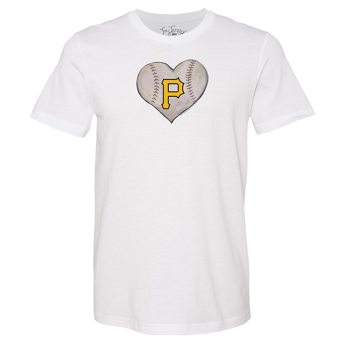 Pittsburgh Pirates Stitched Heart Unisex Tee Shirt - Tiny Turnip