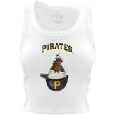 Pittsburgh Pirates Sundae Helmet Crop Tank - Tiny Turnip