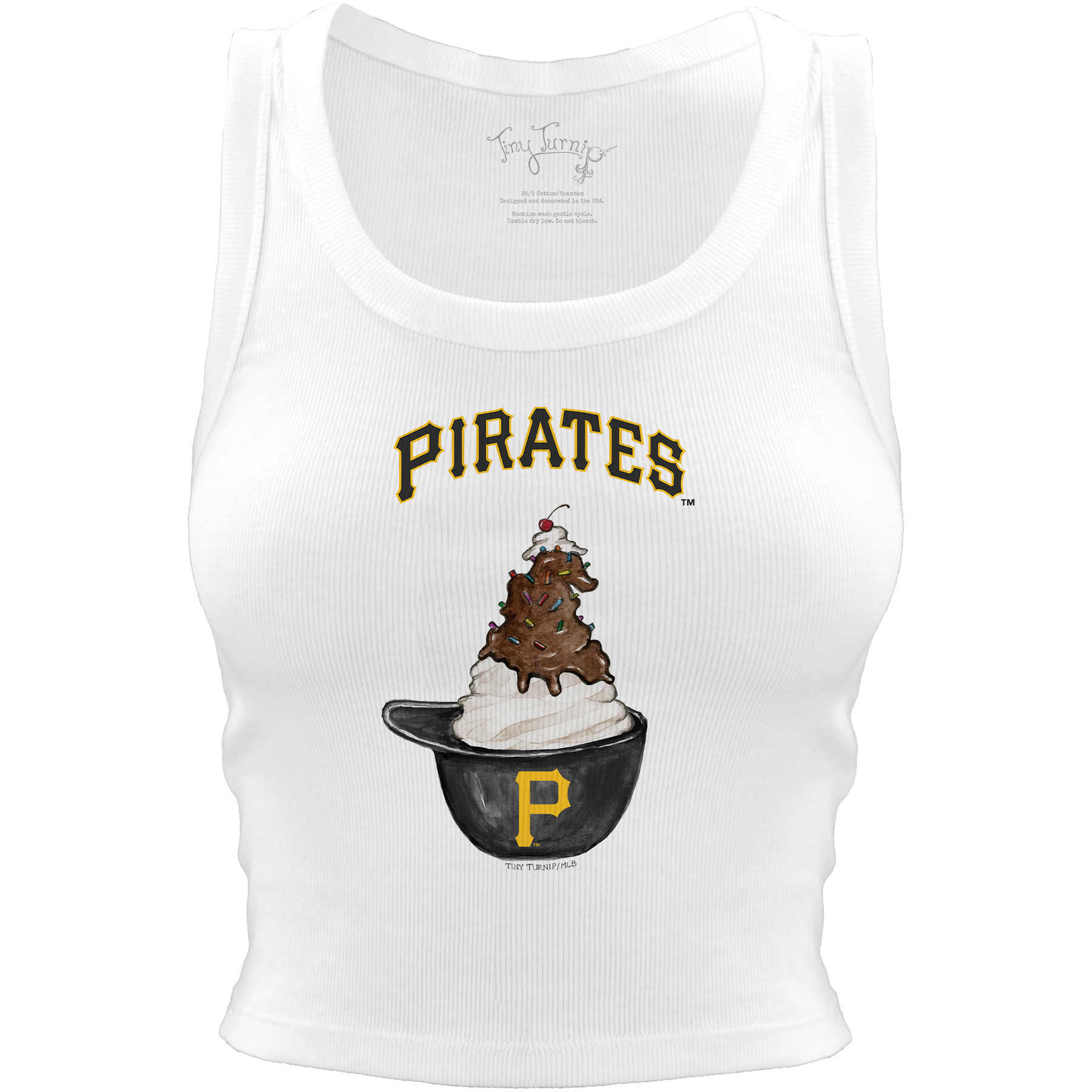 Pittsburgh Pirates Sundae Helmet Crop Tank - Tiny Turnip