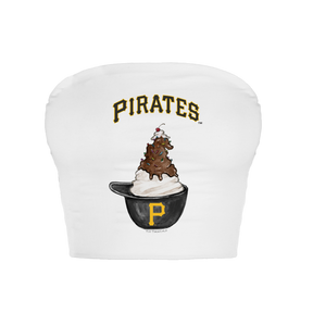 Pittsburgh Pirates Sundae Helmet Crop Tube Top - Tiny Turnip