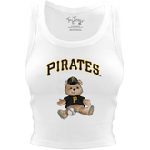 Pittsburgh Pirates Teddy Crop Tank - Tiny Turnip