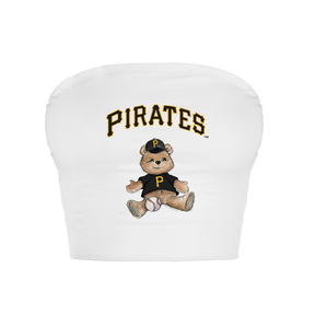 Pittsburgh Pirates Teddy Crop Tube Top - Tiny Turnip