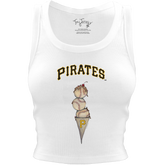 Pittsburgh Pirates Triple Scoop Crop Tank - Tiny Turnip