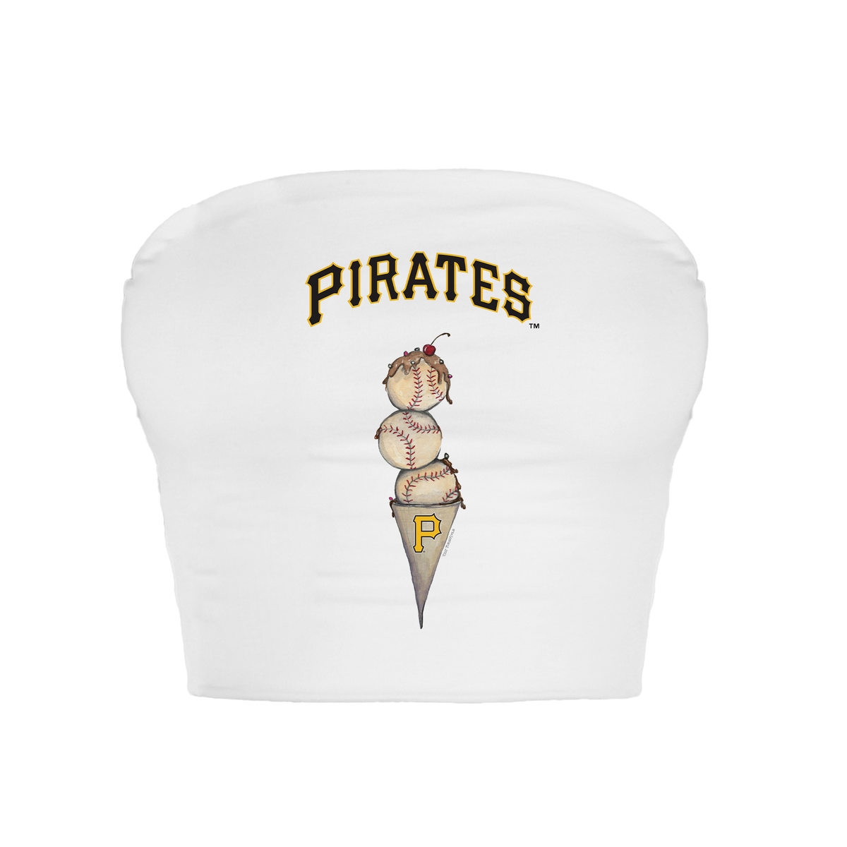 Pittsburgh Pirates Triple Scoop Crop Tube Top