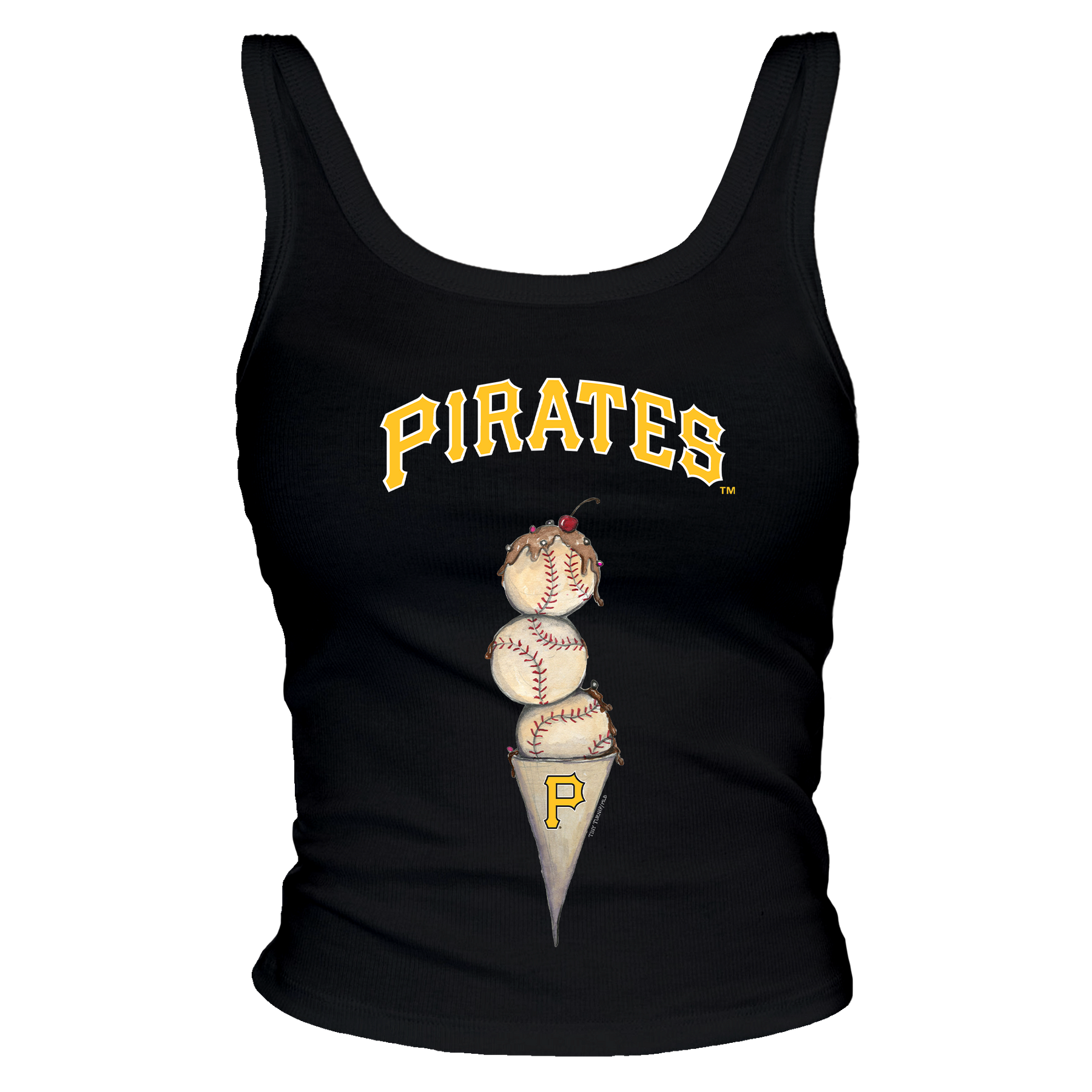 Pittsburgh Pirates Triple Scoop Ribbed Tank