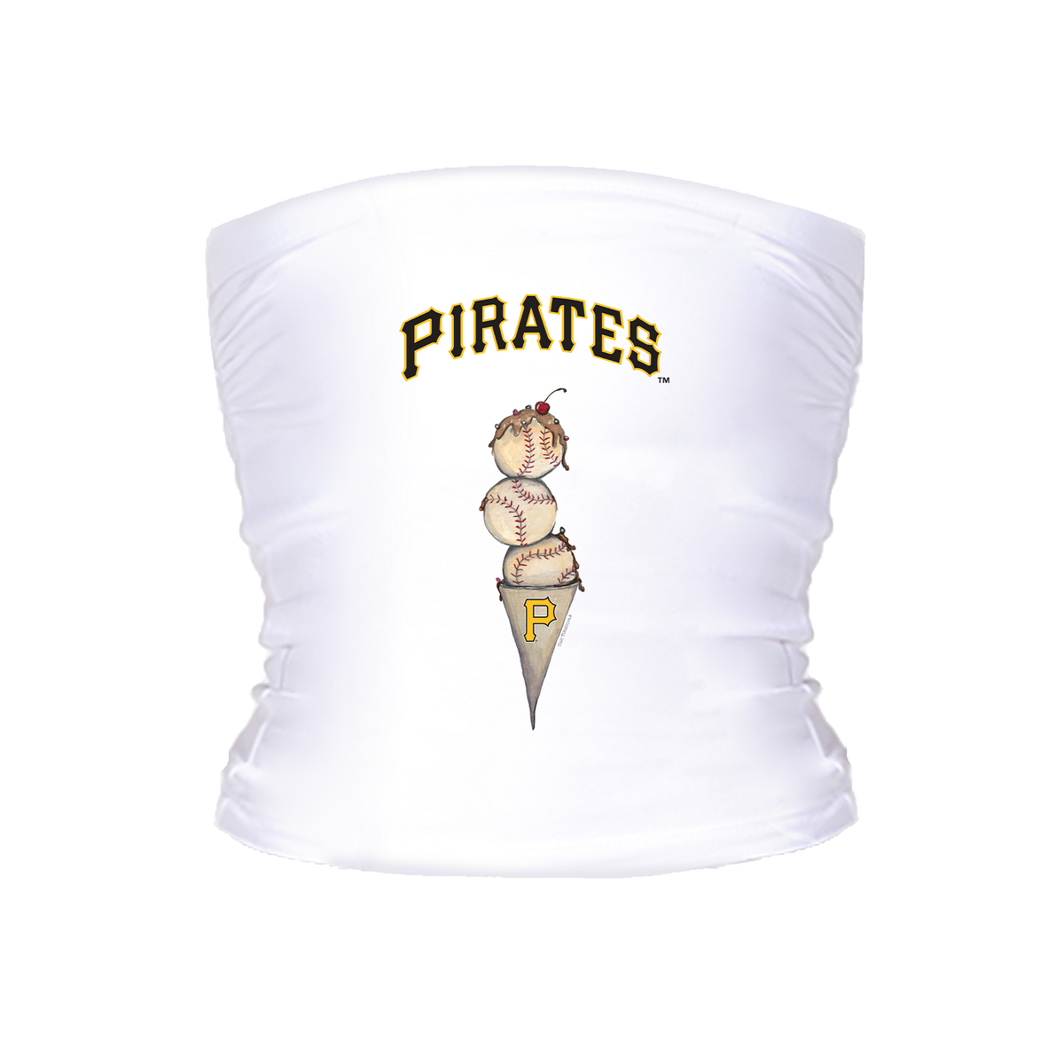 Pittsburgh Pirates Triple Scoop Crop Tube Top