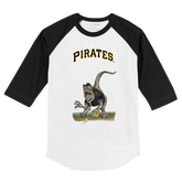 Pittsburgh Pirates Velociraptor 3/4 Black Sleeve Raglan