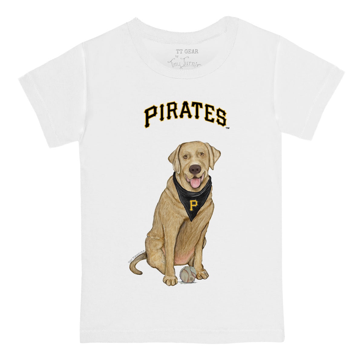 Pittsburgh Pirates Yellow Labrador Retriever Tee Shirt