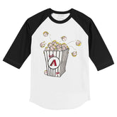 Arizona Diamondbacks Popcorn 3/4 Black Sleeve Raglan