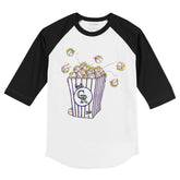 Colorado Rockies Popcorn 3/4 Black Sleeve Raglan