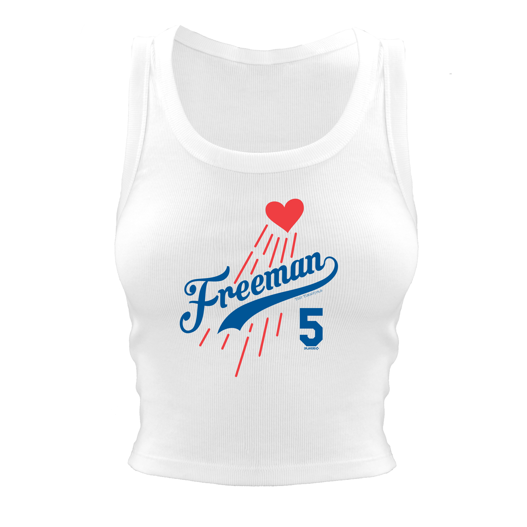 VIP Los Angeles Dodgers Postseason '26 Player Heart Crop Tank - Tiny Turnip