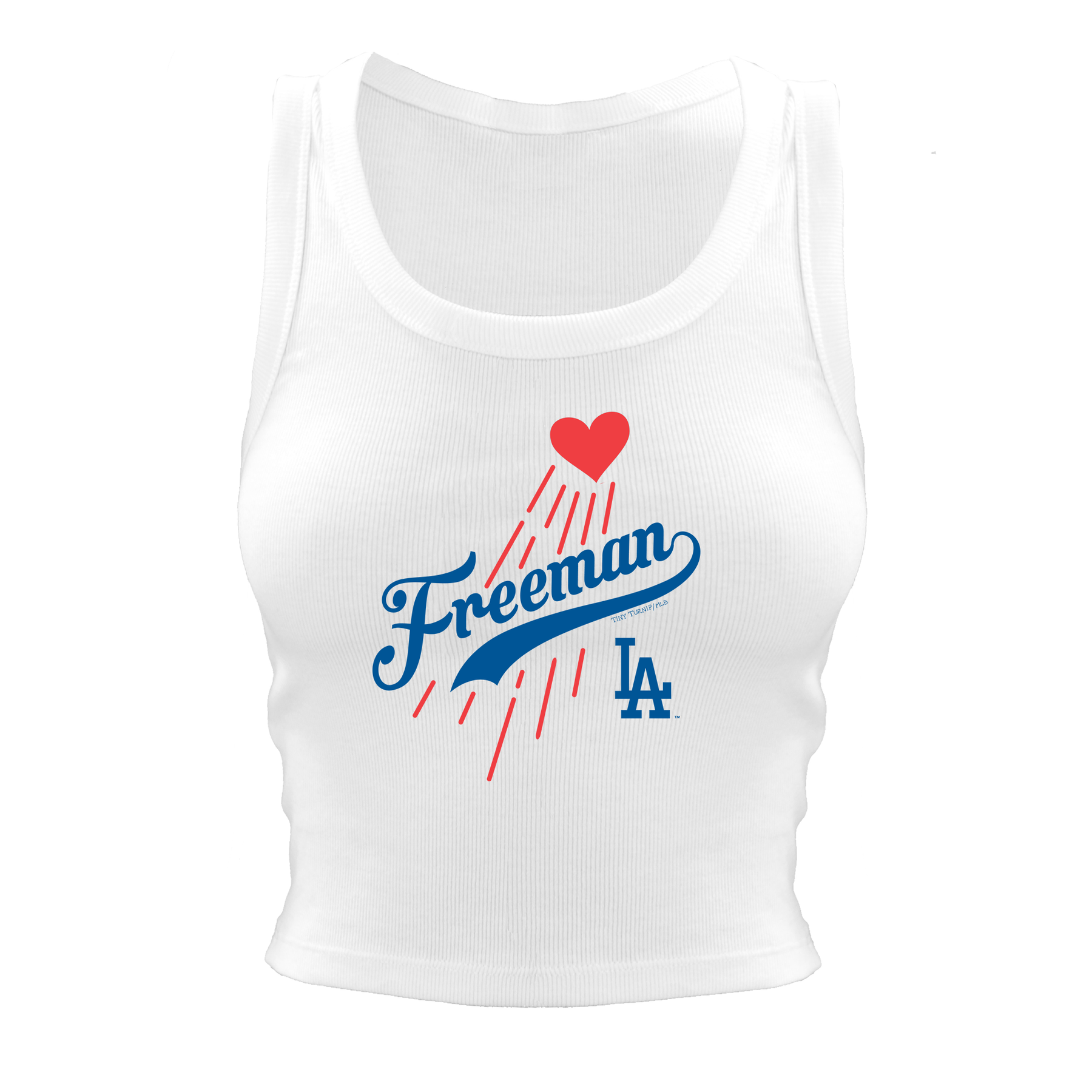 VIP Los Angeles Dodgers Postseason '26 Player Heart Crop Tank - Tiny Turnip